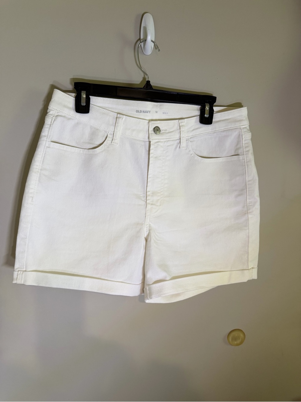 Old Navy White Denim High-Rise Women's Shorts